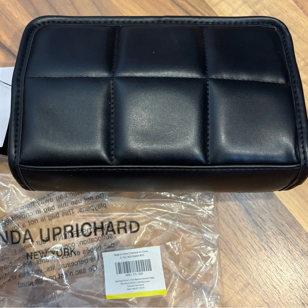 Standard by Amanda Uprichard Black Quilted Leather Belt Bag NEW WITH TAGS
